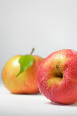 closeup isolated red apple