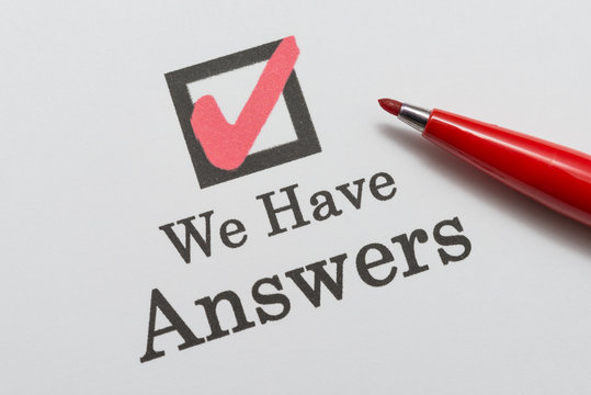 We Have Answers 解決策があります