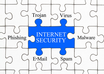 Internet Security Puzzle Concept