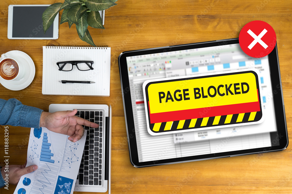Poster data failure computer page blocked browsing connection data fail