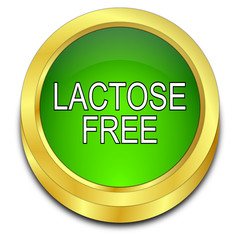 Lactose free Button - 3D illustration