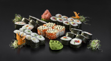 Traditional japanese food, Mix colorful sushi set