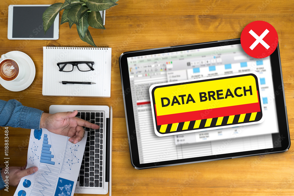 Poster security computer data breach security confidential cybercrime