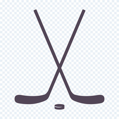 Crossed Ice Hockey sticks