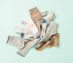 Pairs of cute pattern socks.