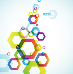 Abstract hexagon background with place for your text.