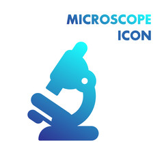 Microscope icon, logo element, laboratory, study, lab research