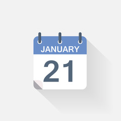 21 january calendar icon