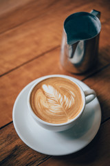 coffee latte art in coffee shop