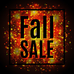 Fall sale template on abstract  background