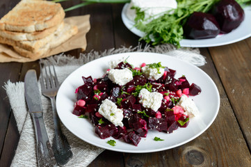 beetroot salad with white beans 