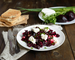 beetroot salad with beans