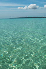 Formentera, Isole Baleari: l'acqua trasparente della spiaggia di Es Arenals il 4 settembre 2010