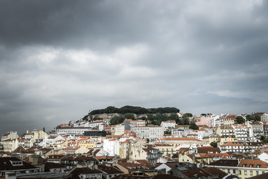 Panoramic of Lisbon downtown