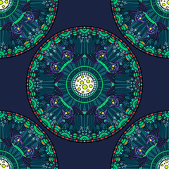 Hand drawn tribal bat in the forest for Happy Halloween.