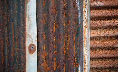 Old and rusty damaged galvanized texture.Grunge texture of old rusty metal with scratches and cracks background,color toned.