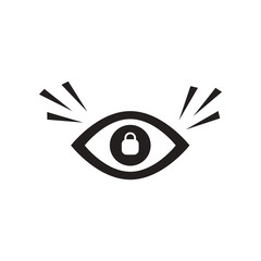 Obraz premium flat icon in black and white style eye problems