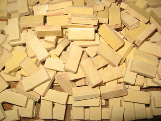 miniature bricks yellow
