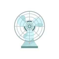 Fan icon illustration, flat icon fan or ventilator