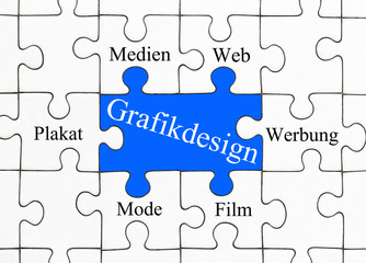 Grafikdesign Puzzle Konzept