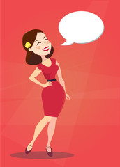 Vector image of a girl retro for your design