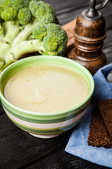 Bowl of broccoli soup