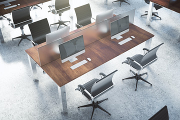 Concrete coworking office top