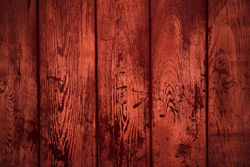 wooden boards red background