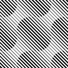 Naklejka premium Vector seamless texture. Modern abstract background. Monochrome repeating pattern with circles spaced diagonal stripes in the background.