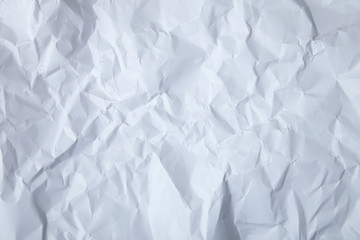 A full page of screwed up white plain paper texture