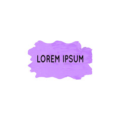 Modern brush in pink colour.  Abstract watercolor shape with calligraphy.