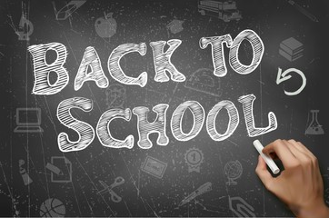 School black board, vector illustration.