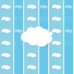 flat design cloud shape pattern icon vector illustration