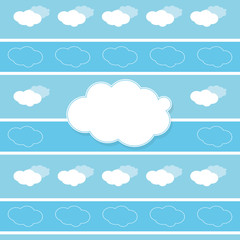 flat design cloud shape pattern icon vector illustration