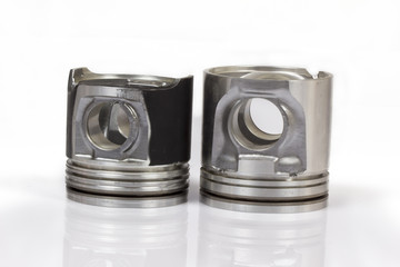 auto piston parts white background isolated
