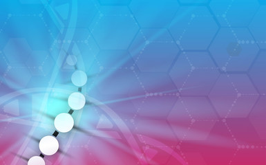 dna and medical and technology background. futuristic molecule structure presentation