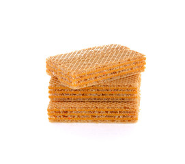 wafer cream on white background