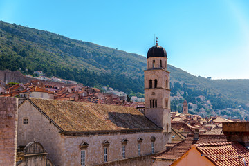 Fototapeta premium Roofs of the buildings on the Old Town seen from the Walls of Dubrovnik