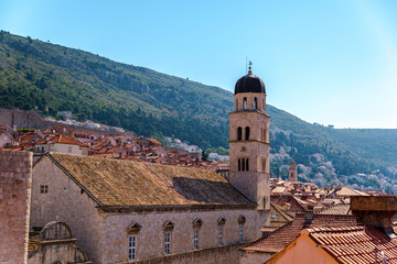 Fototapeta premium Roofs of the buildings on the Old Town seen from the Walls of Dubrovnik