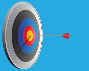 Archery and arrow sport vector illustration.