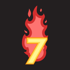 Flaming Number seven