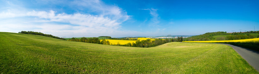 Obraz premium Agricultural field panorama