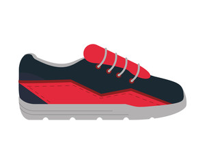 flat design sport sneakers icon vector illustration