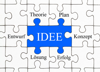 Fototapeta premium Idee Puzzle Konzept