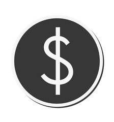 coin cash money finacial item icon. Flat and Isolated design. Vector illustration