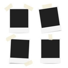 Polaroid Photo frames with tapes vector