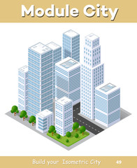 3D isometric city