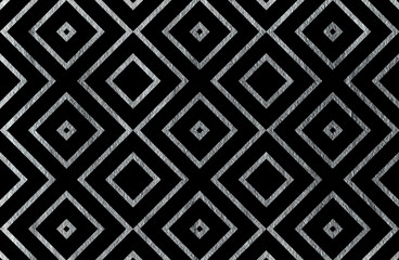 Geometrical silver pattern.