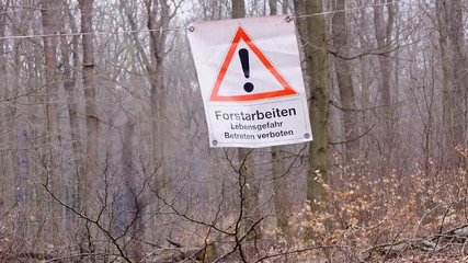 Schild baumfällung Schild baumfällung