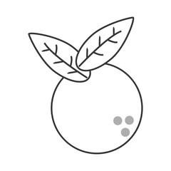 orange fruit healthy organic food icon. Flat and isolated design. Vector illustration